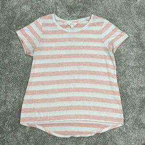 Market Soruce pink and white striped top